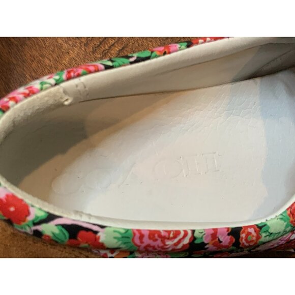 Coach C103 Multicolor Floral | Black & White Animal Print Slip On Flats, Size 8 - Picture 10 of 10